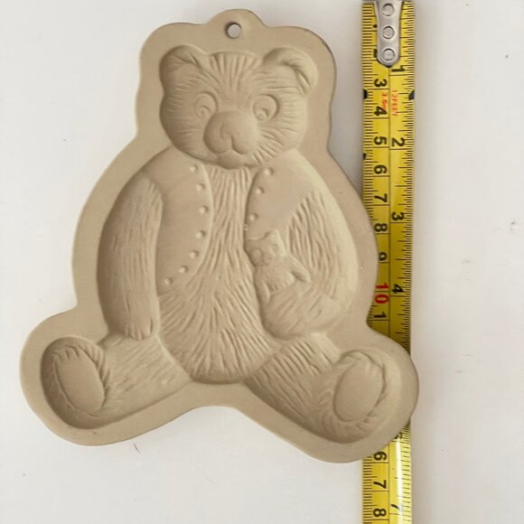 Vintage Brown Bag Stoneware Cookie Mold Collection: Teddy Bear, Circa 1984 - Picture 9 of 11